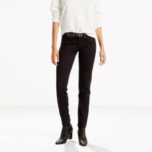 Levi’s 712 Slim Black Jeans - Hemmed shorter in length